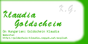 klaudia goldschein business card